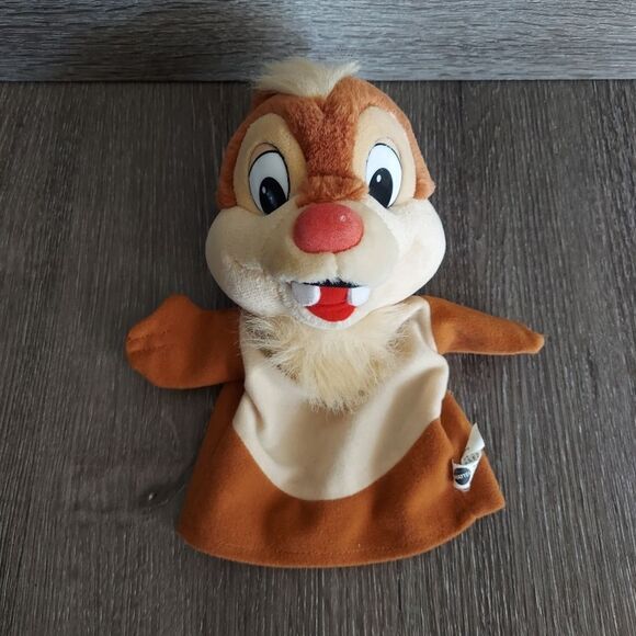 Vintage Mattel Disney Chip & Dale Rescue Ranger Hand Puppet Plush Stuffed Toy 8" - Picture 1 of 4
